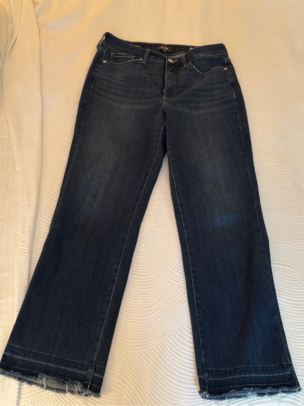 Women’s NYDJ Cropped Dark Blue Straight-Leg Jeans Sz 6
